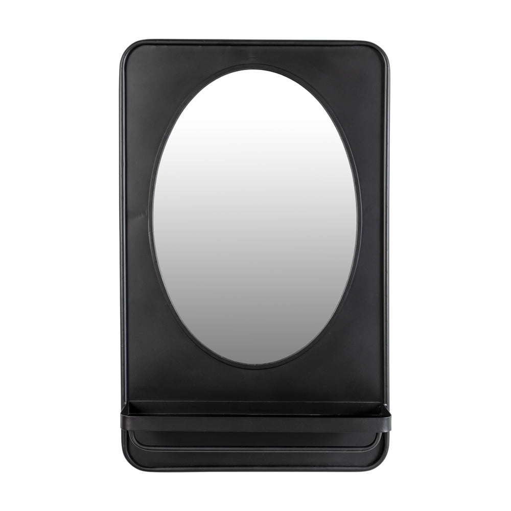 Product photograph of Olivia S Nordic Living Collection - Otis Mirror Shelf In Black Large from Olivia's