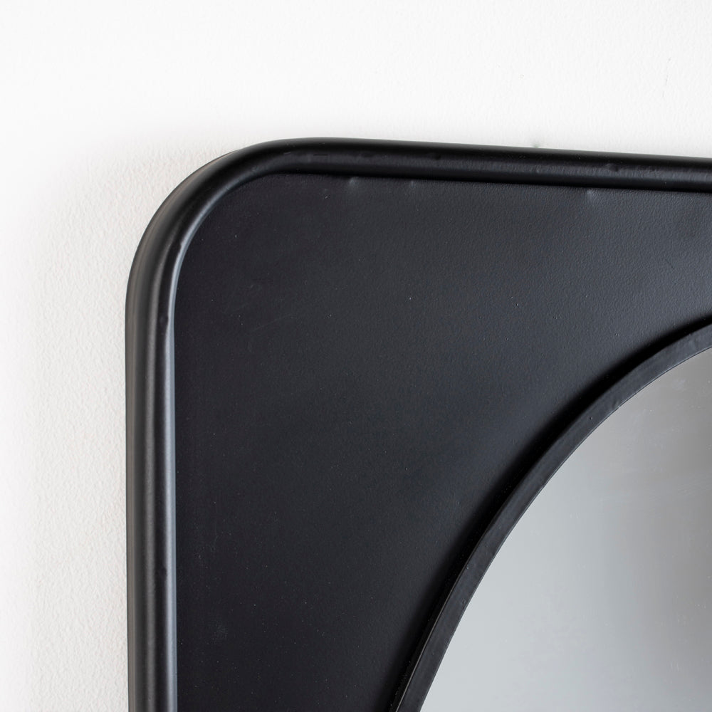 Product photograph of Olivia S Nordic Living Collection - Otis Mirror Shelf In Black Medium from Olivia's.