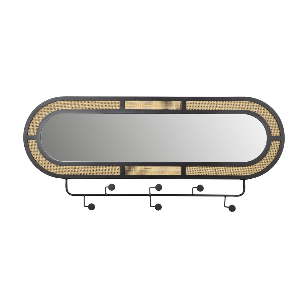 Olivias Nordic Living Collection Ada Mirror Coat Rack In Black Beige