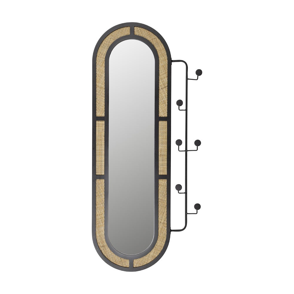 Product photograph of Olivia S Nordic Living Collection Ada Mirror Coat Rack In Black Beige from Olivia's.