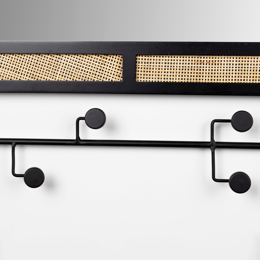 Product photograph of Olivia S Nordic Living Collection Ada Mirror Coat Rack In Black Beige from Olivia's.
