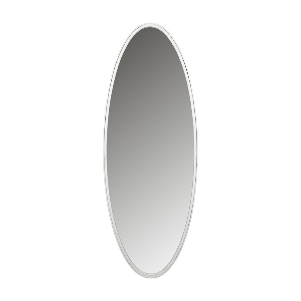 Product photograph of Olivia S Nordic Living Collection Mia Oval Large Wall Mirror In White from Olivia's