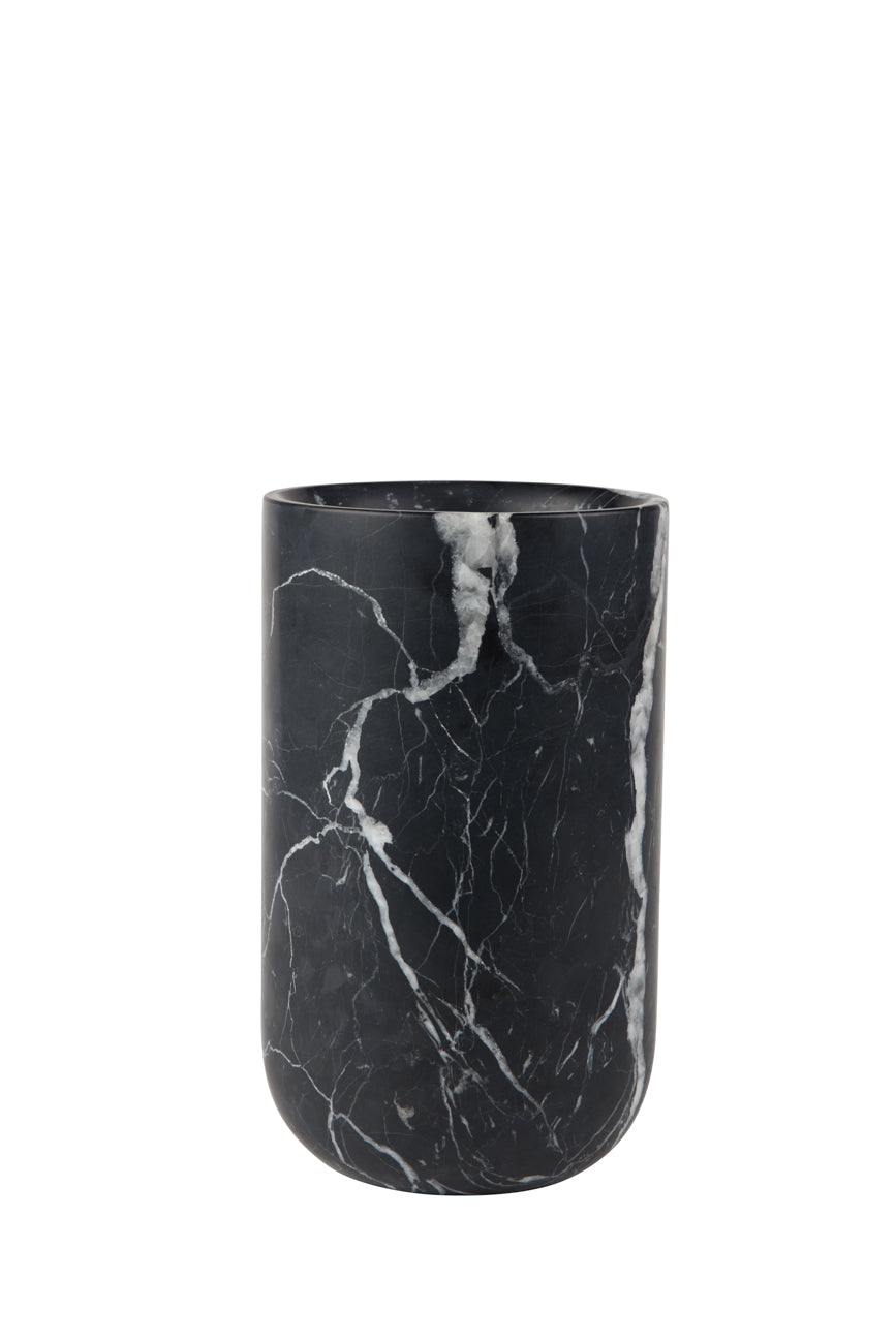 Product photograph of Zuiver Fajen Marble Vase Black from Olivia's