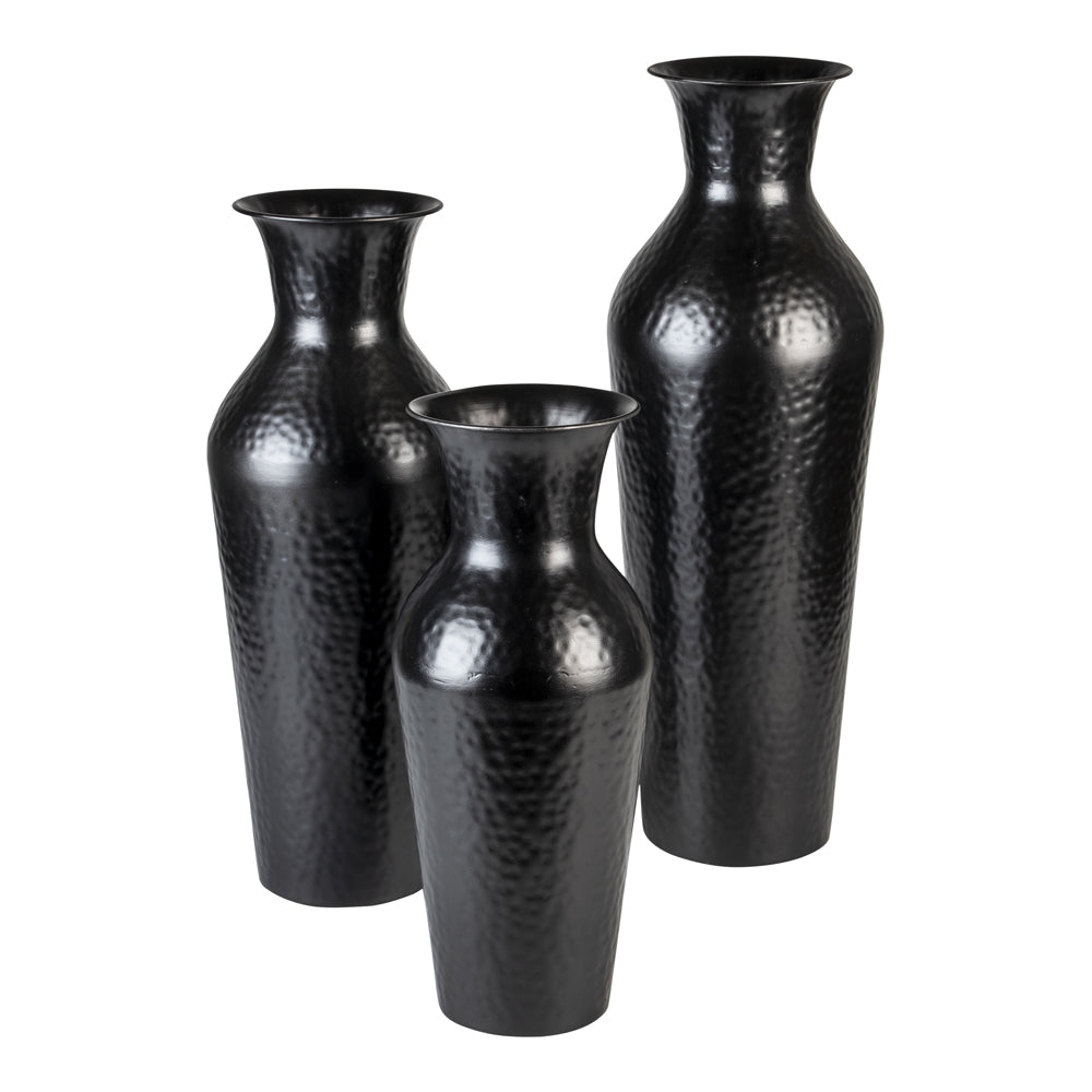 Product photograph of Olivia S Nordic Living Collection - Dacre Vase Antique In Black Large from Olivia's