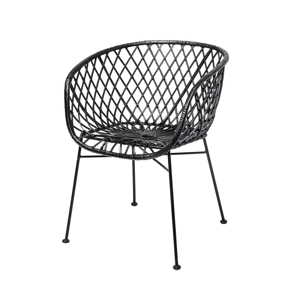 Product photograph of Bloomingville Kama Lounge Chair Black from Olivia's.