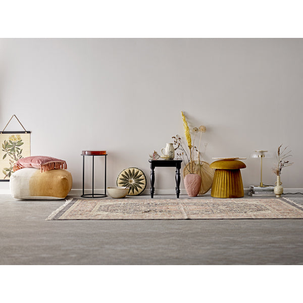 Product photograph of Bloomingville Cara Orange Pouffe from Olivia's.