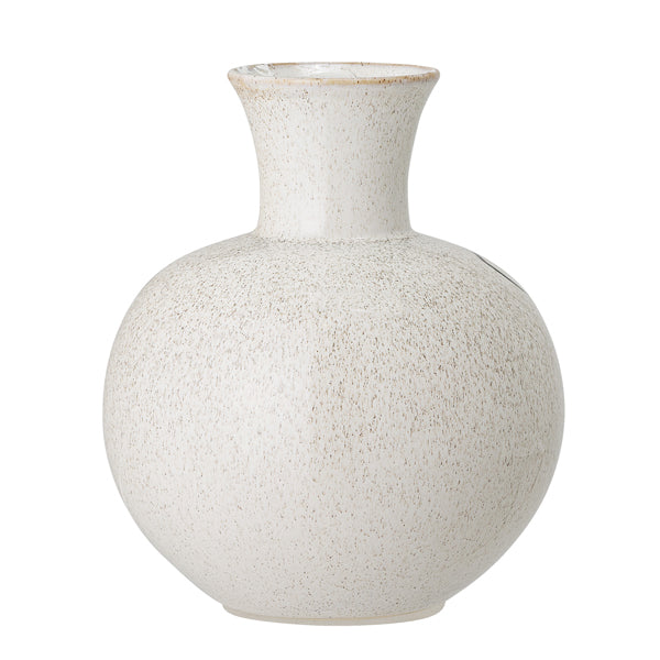 Product photograph of Bloomingville Irini White Vase from Olivia's.