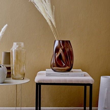 Product photograph of Bloomingville Ingolf Vase In Brown from Olivia's.