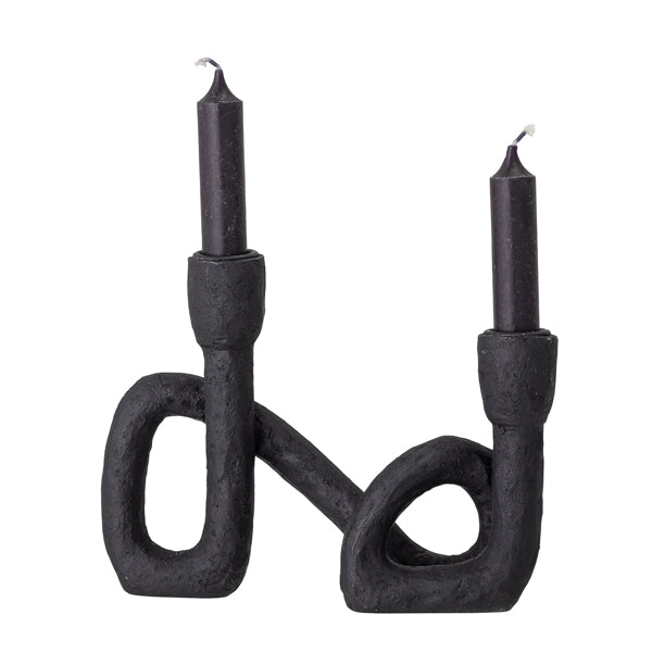 Product photograph of Bloomingville Mashel Black Candle Holder - Pack Size Issue from Olivia's