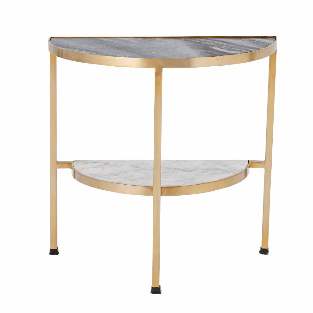Product photograph of Bloomingville Clint Marble Side Table In Grey from Olivia's