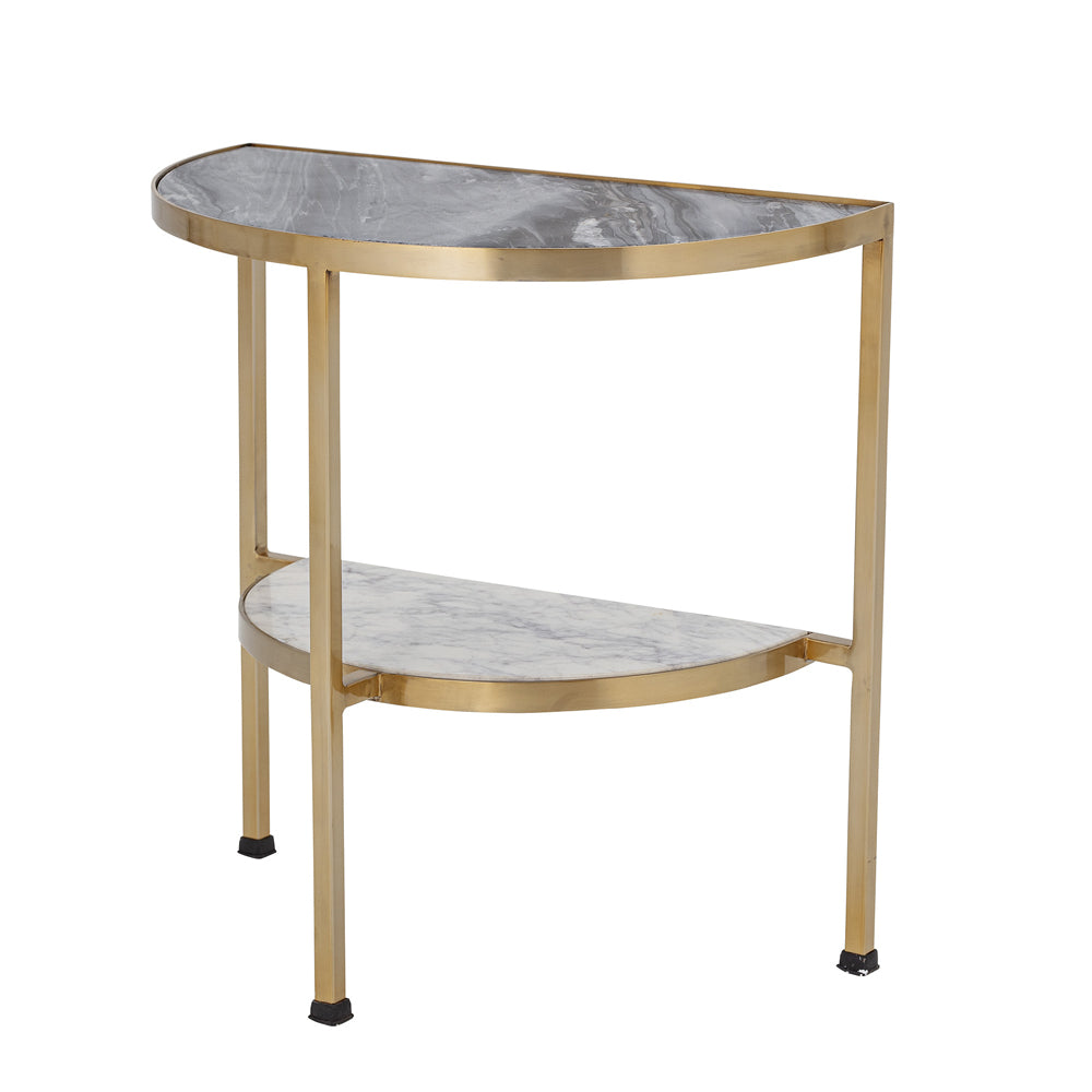 Product photograph of Bloomingville Clint Marble Side Table In Grey from Olivia's.