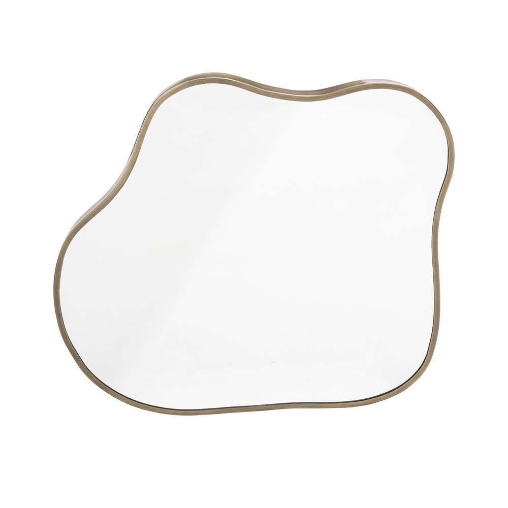 Product photograph of Bloomingville Abigail Brass Wall Mirror Large from Olivia's.