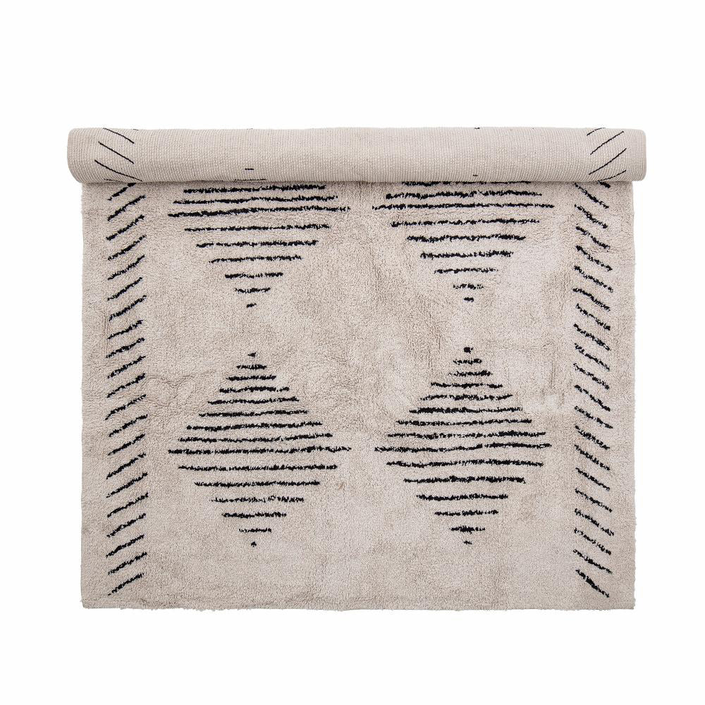 Product photograph of Bloomingville Jegor Cotton Rug from Olivia's