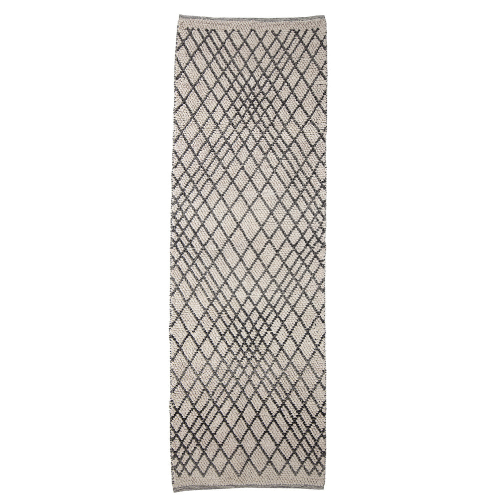 Product photograph of Bloomingville Kaya Rug In Grey Wool from Olivia's.