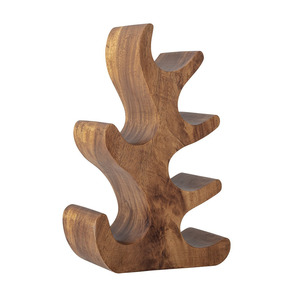 Product photograph of Bloomingville Barbel Wine Rack In Natural Acacia Wood from Olivia's.