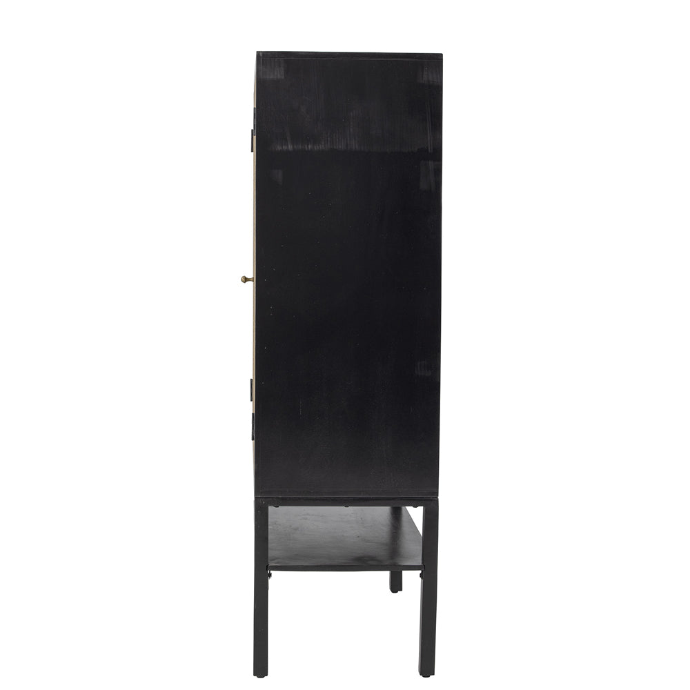 Product photograph of Bloomingville Lynne Cabinet In Black Mango Wood from Olivia's.