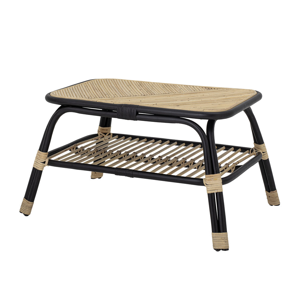Product photograph of Bloomingville Loue Sidetable In Black Rattan from Olivia's.