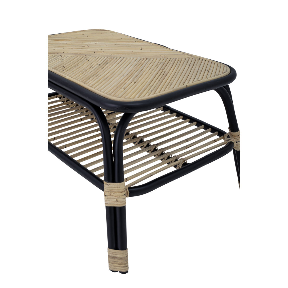 Product photograph of Bloomingville Loue Sidetable In Black Rattan from Olivia's.