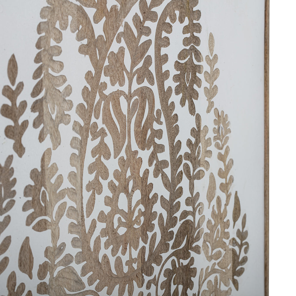 Product photograph of Bloomingville Nevil Wall Decor In White Mango Wood from Olivia's.