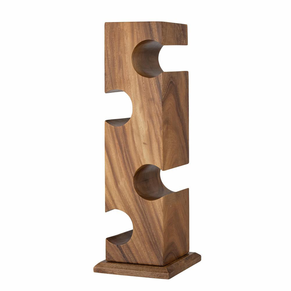 Product photograph of Bloomingville Ellion Wine Rack In Brown Acacia Wood from Olivia's