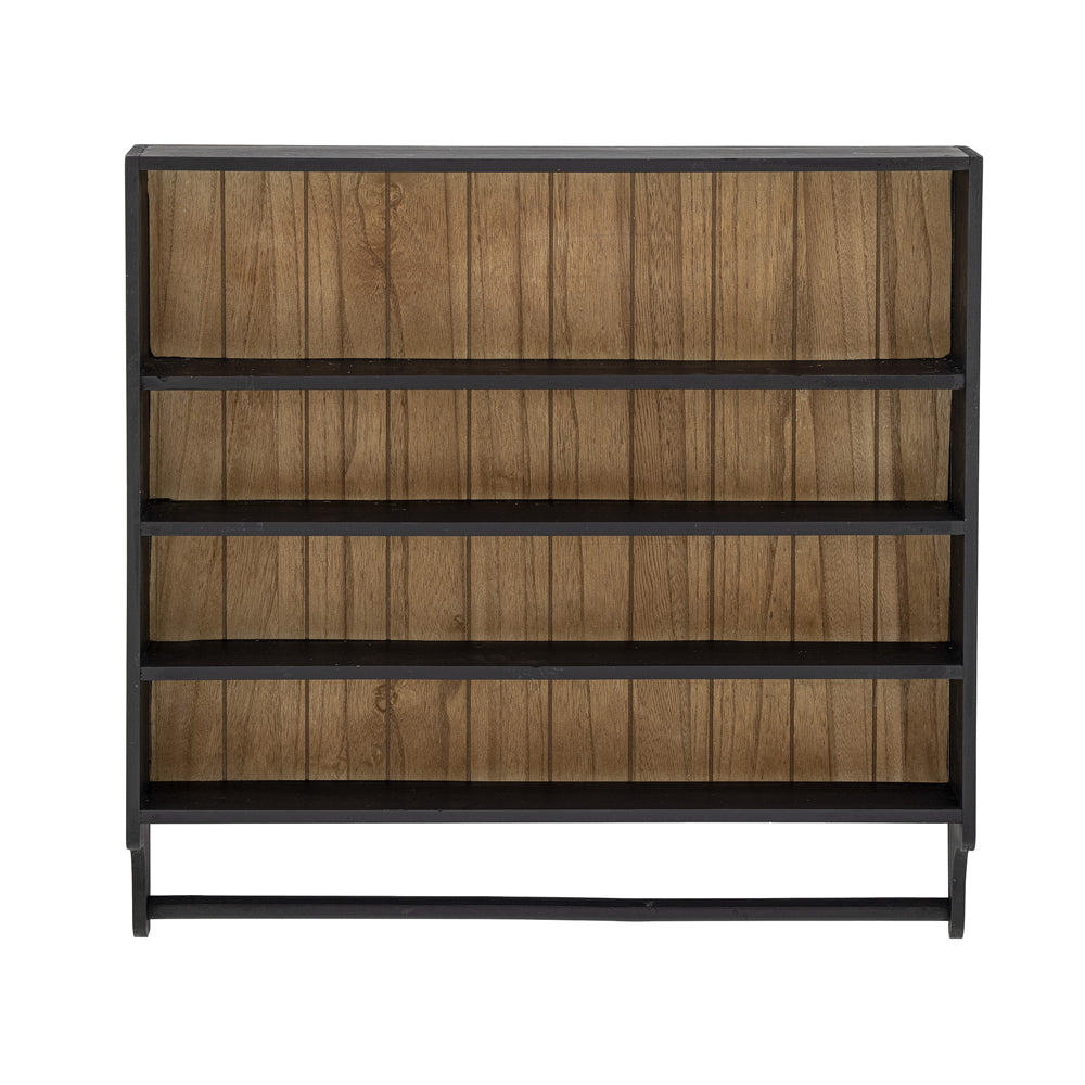 Product photograph of Bloomingville Loup Shelf In Black Firwood from Olivia's.