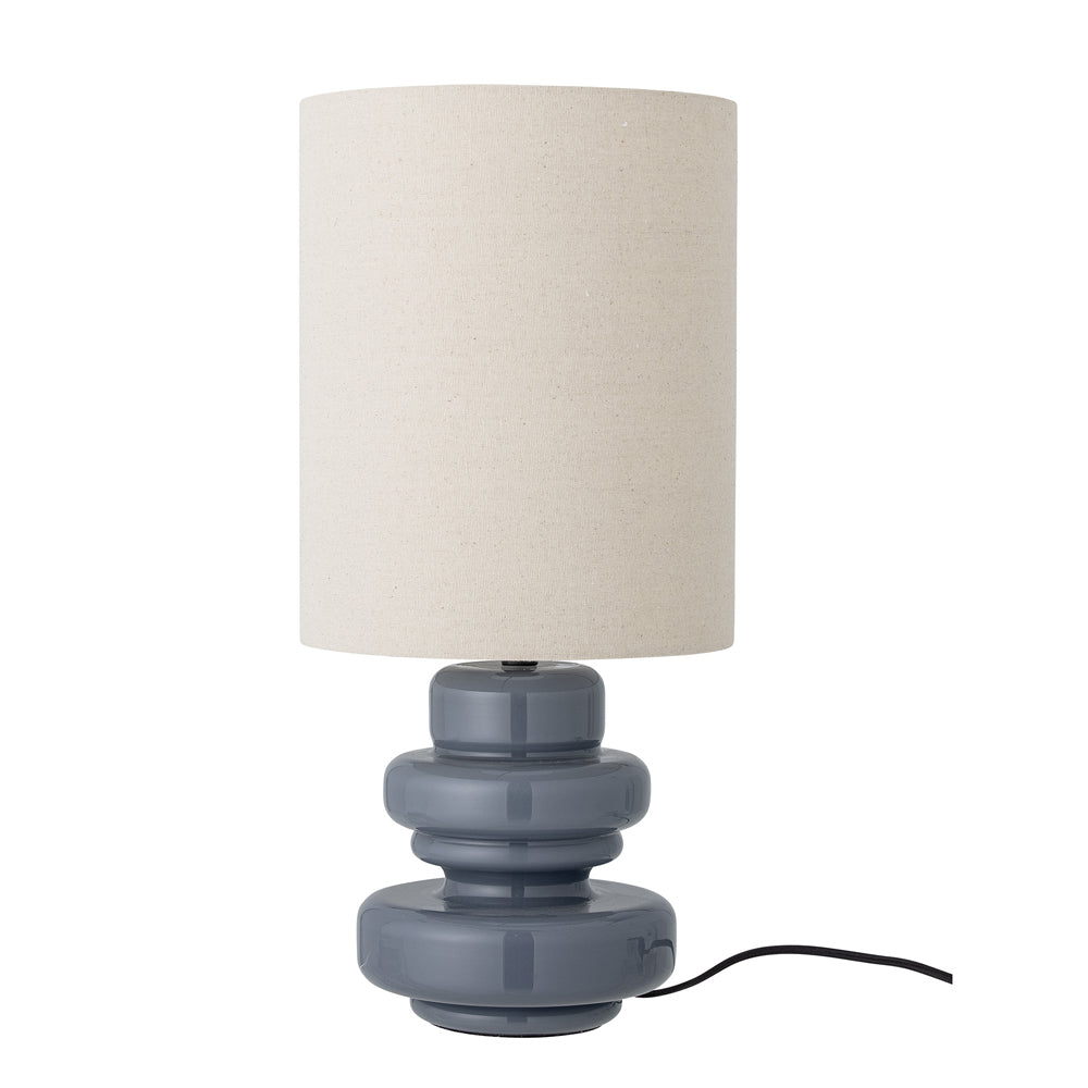 Product photograph of Bloomingville Fabiola Table Lamp In Blue Glass from Olivia's