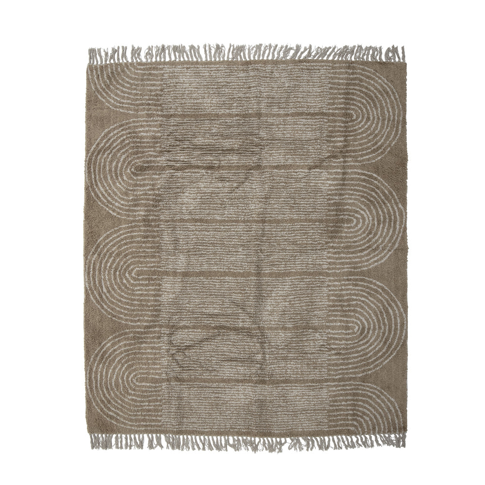 Product photograph of Bloomingville Zeynep Rug In Brown Cotton from Olivia's.