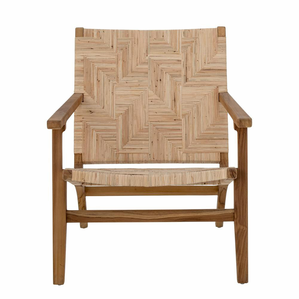 Product photograph of Bloomingville Mills Lounge Chair In Brown Rattan from Olivia's
