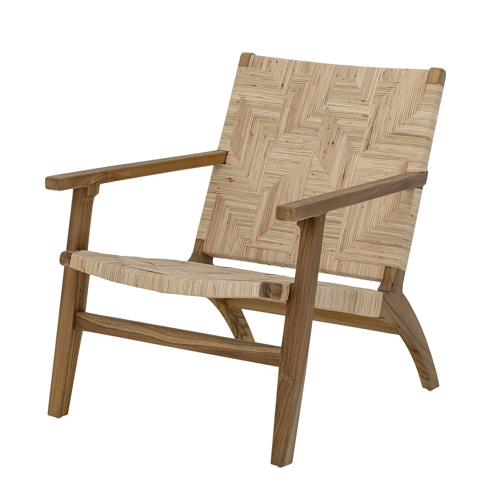 Product photograph of Bloomingville Mills Lounge Chair In Brown Rattan from Olivia's.