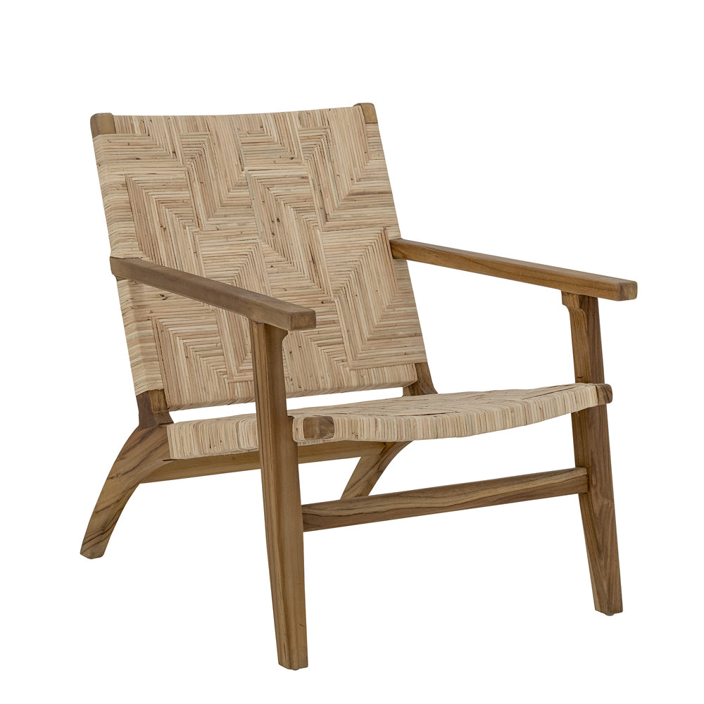 Product photograph of Bloomingville Mills Lounge Chair In Brown Rattan from Olivia's.