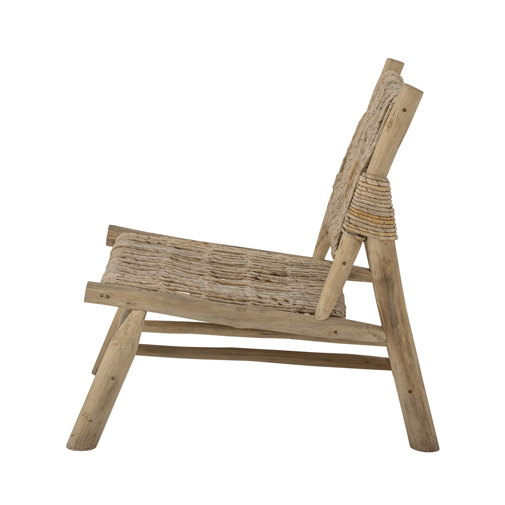 Product photograph of Bloomingville Ruthy Lounge Chair In Natural Teak from Olivia's.