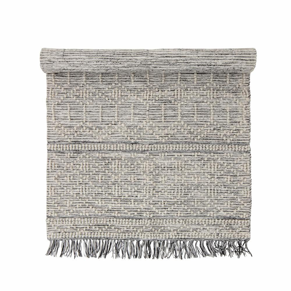 Product photograph of Bloomingville Maisy Rug In Grey from Olivia's