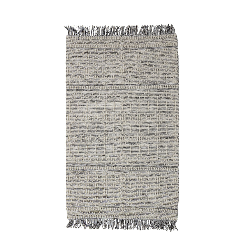 Product photograph of Bloomingville Maisy Rug In Grey from Olivia's.