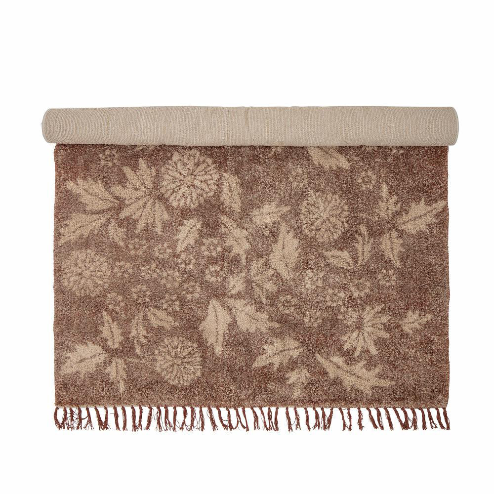 Product photograph of Bloomingville Malu Cotton Rug In Brown from Olivia's