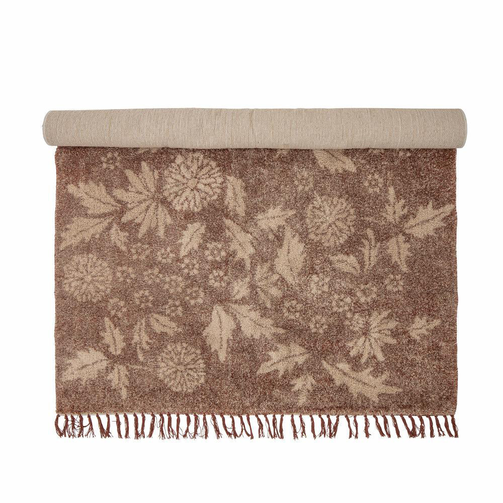 Bloomingville Malu Cotton Rug In Brown