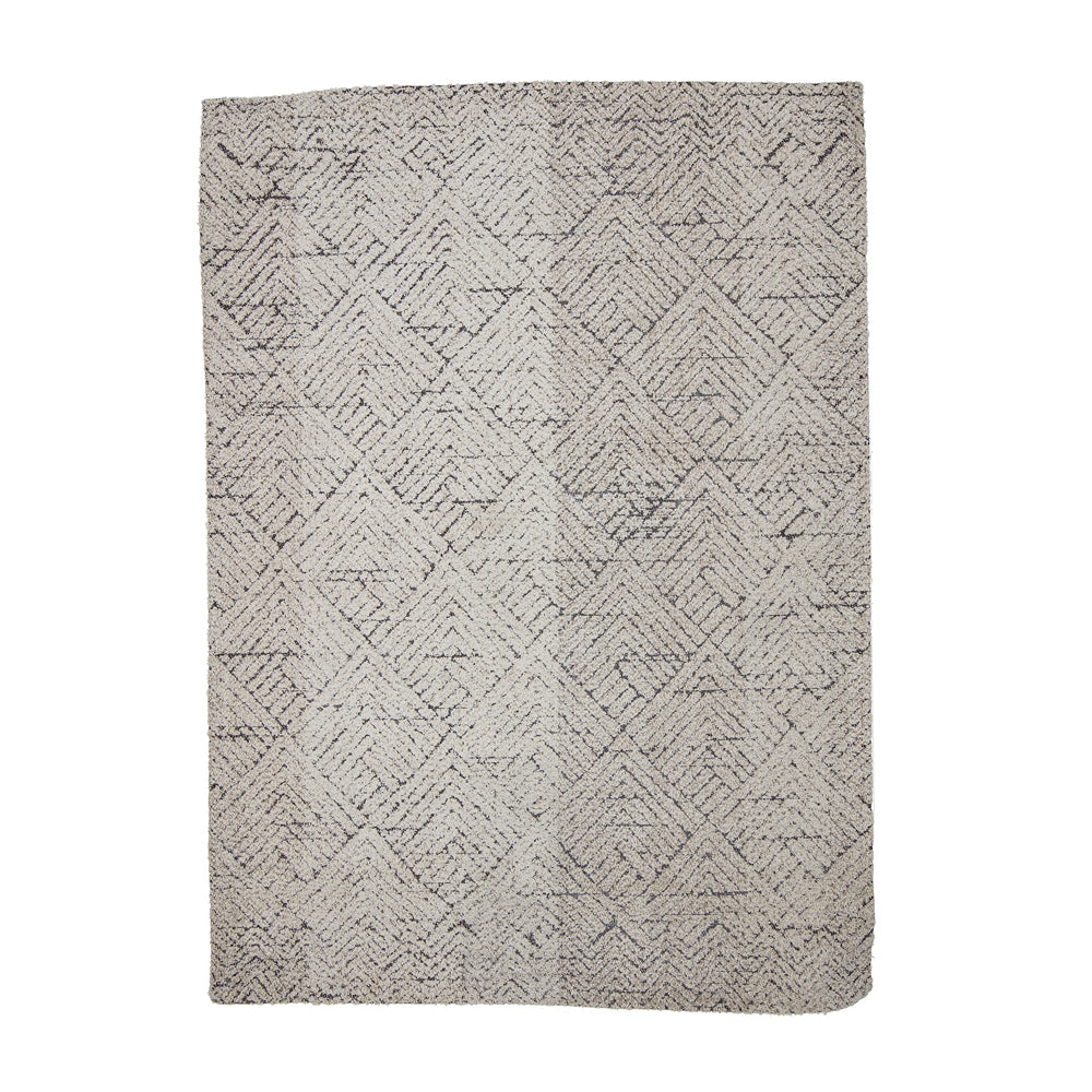 Product photograph of Bloomingville Saxo Cotton Rug from Olivia's.