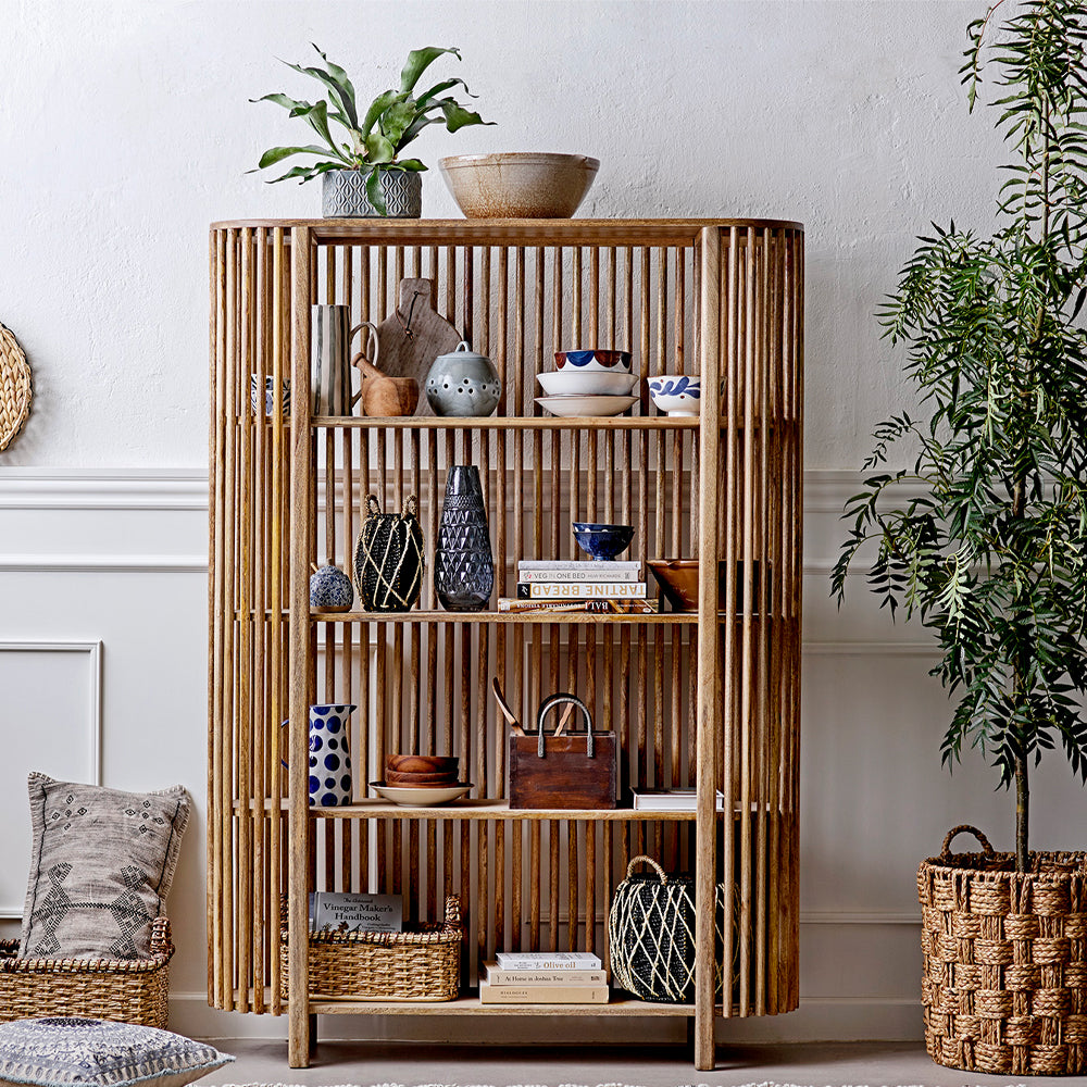 Product photograph of Bloomingville Sali Bookcase In Brown Mango Wood from Olivia's.