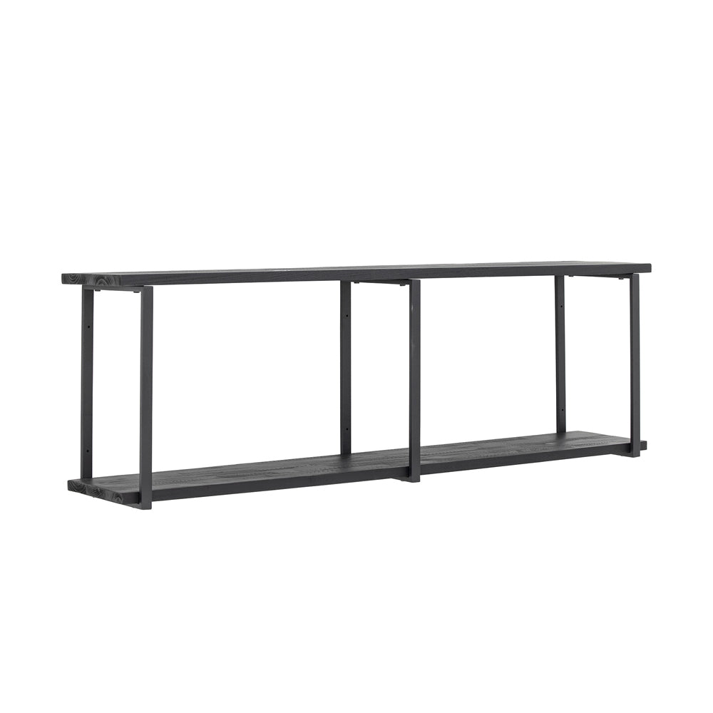 Product photograph of Bloomingville Lisser Shelf In Black Firwood from Olivia's.