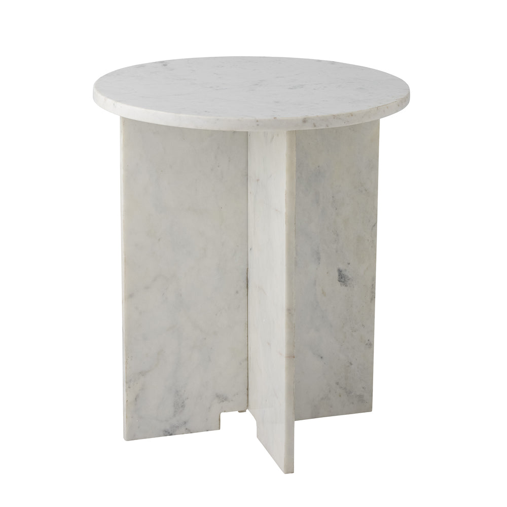Product photograph of Bloomingville Jasmia Sidetable In White Marble from Olivia's