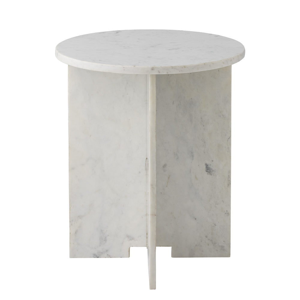 Product photograph of Bloomingville Jasmia Sidetable In White Marble from Olivia's.