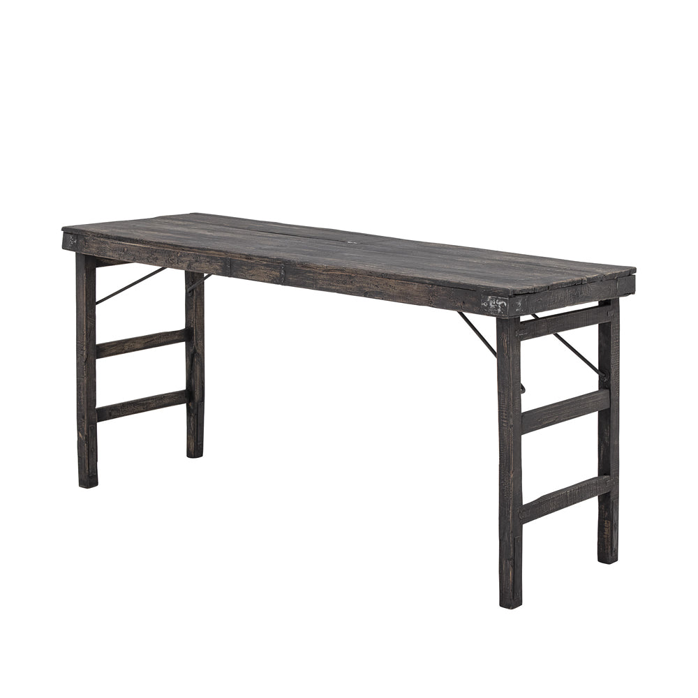 Product photograph of Bloomingville Cali Console Table In Black Reclaimed Wood from Olivia's.