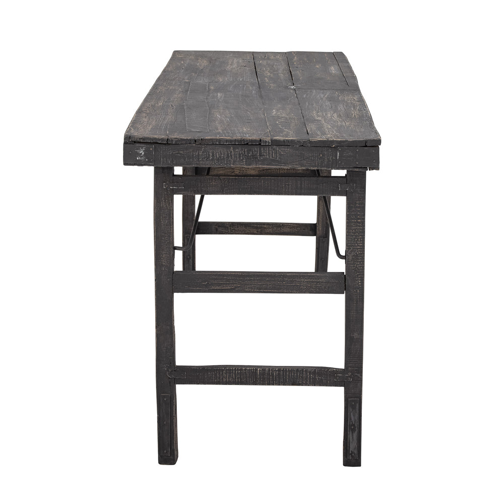 Product photograph of Bloomingville Cali Console Table In Black Reclaimed Wood from Olivia's.