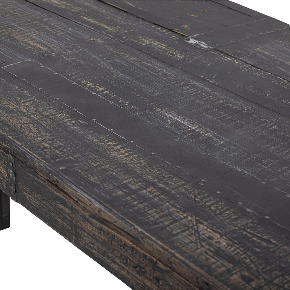 Product photograph of Bloomingville Cali Console Table In Black Reclaimed Wood from Olivia's.