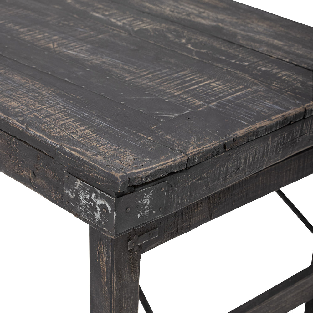 Product photograph of Bloomingville Cali Console Table In Black Reclaimed Wood from Olivia's.