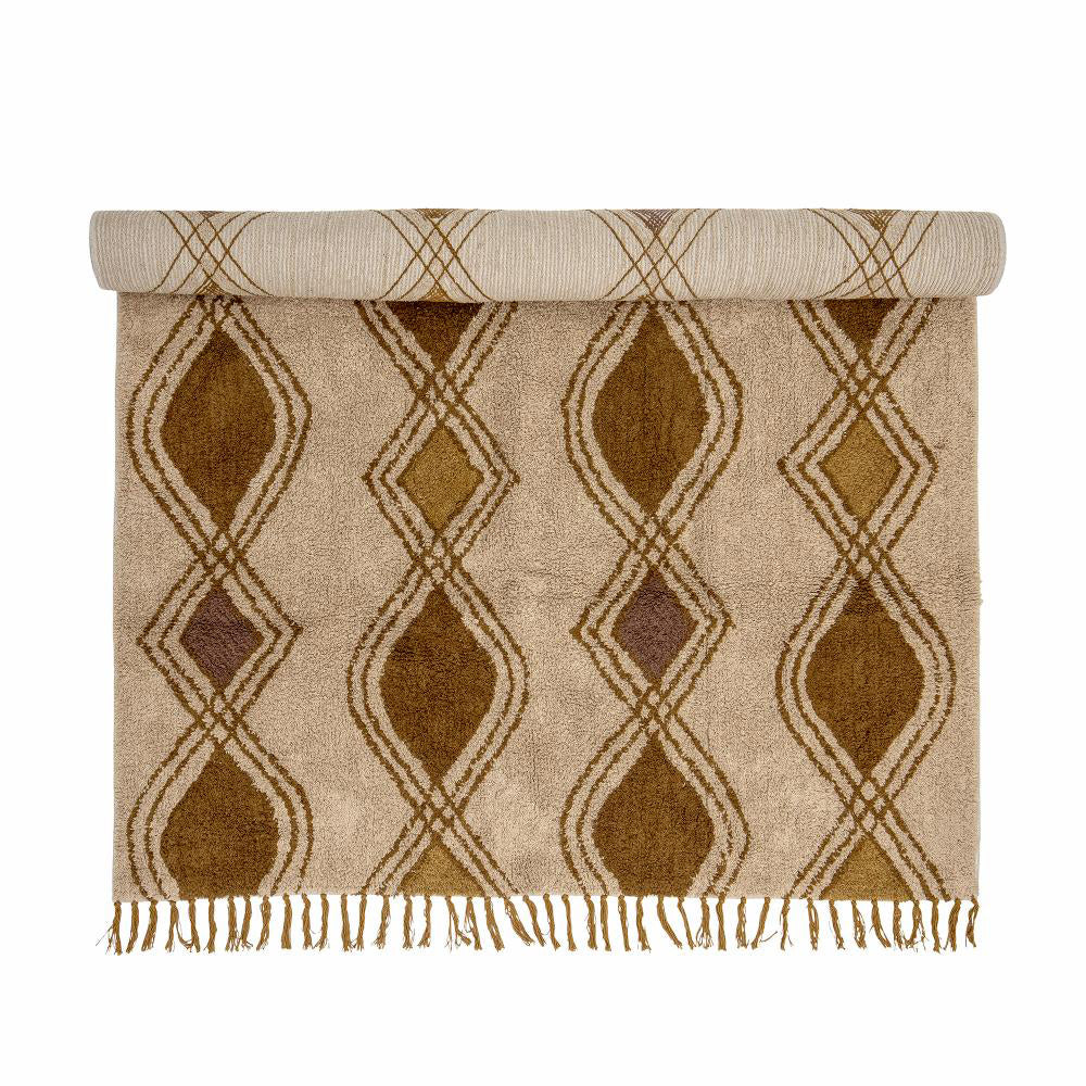 Product photograph of Bloomingville Isadora Cotton Rug In Natural from Olivia's