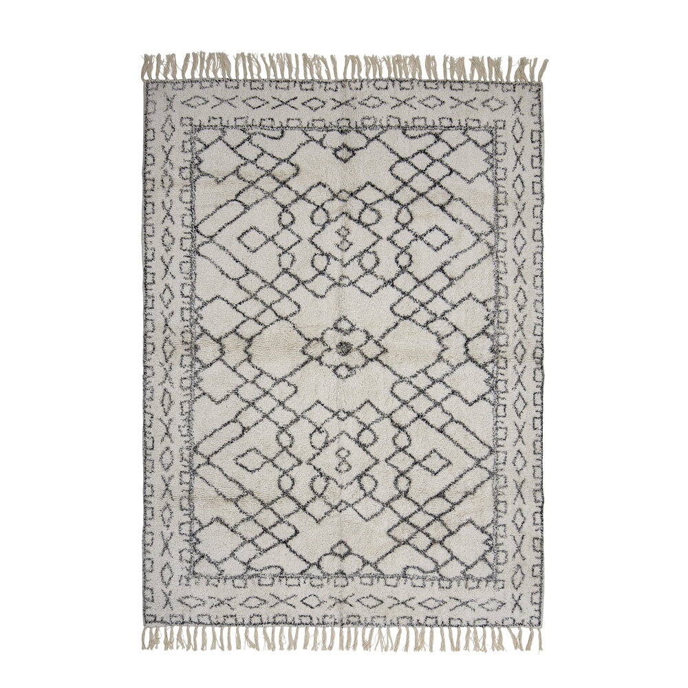 Product photograph of Bloomingville Jaqueline Cotton Rug In White from Olivia's.