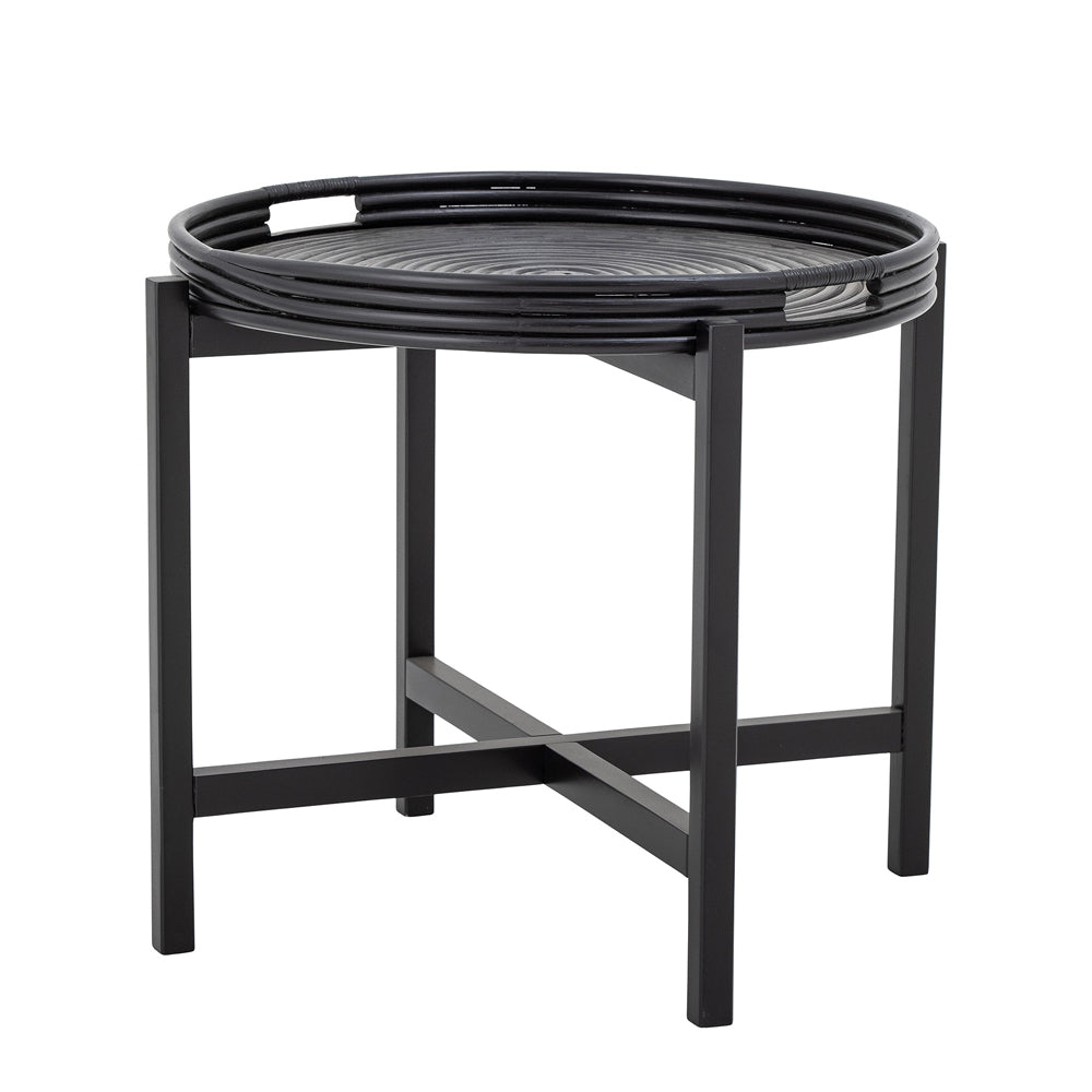 Product photograph of Bloomingville Milli Tray Table In Black Rattan from Olivia's