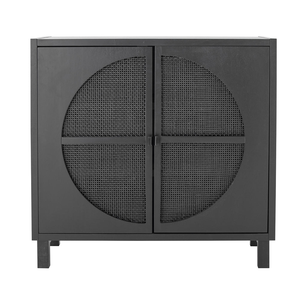 Product photograph of Bloomingville Trento Cabinet In Black Gmelina Wood from Olivia's