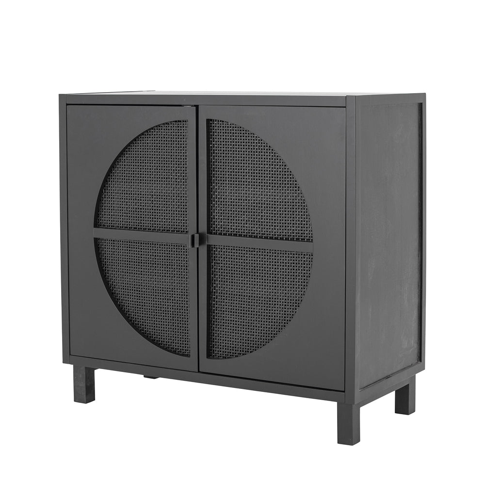 Product photograph of Bloomingville Trento Cabinet In Black Gmelina Wood from Olivia's.