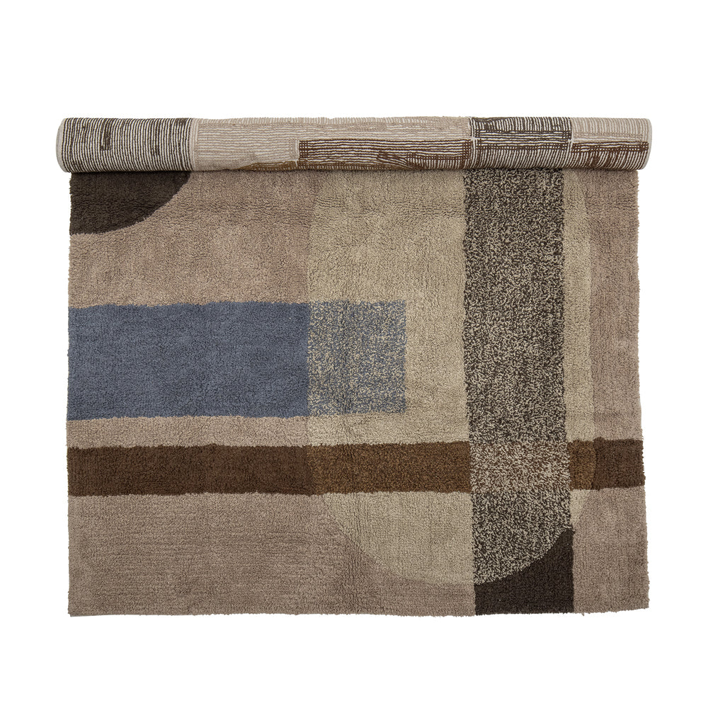 Product photograph of Bloomingville Zofia Rug In Brown Cotton from Olivia's